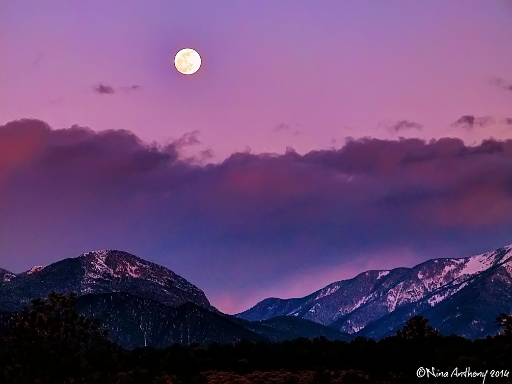 Full Moon Over El Salto as seen from the DH Lawrence Road in San Cristobal, New Mexico