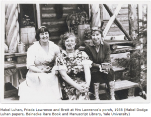 Mabel Dodge Luhan (left), with Frieda Lawrence and Dorothy Brett atthe D.H. Lawrence Ranch in New Mexico