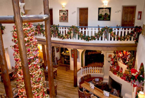 Taos Inn Lobby at Christmass