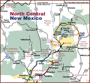 Map Of Northern New Mexico Art Villages Of Northern New Mexico Open Studio Doors