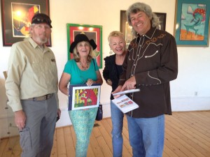 artist Eric Luplow in his Truchas gallery, eLGallery & Studio.
